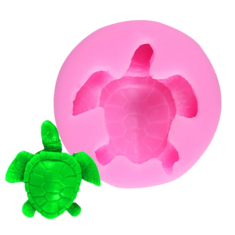 1Pc Sea Turtle Silicone Mold Candy Fondant Mold Tortoise Chocolate Making Mold For DIY Baking Cake Desserts Decoration Tool