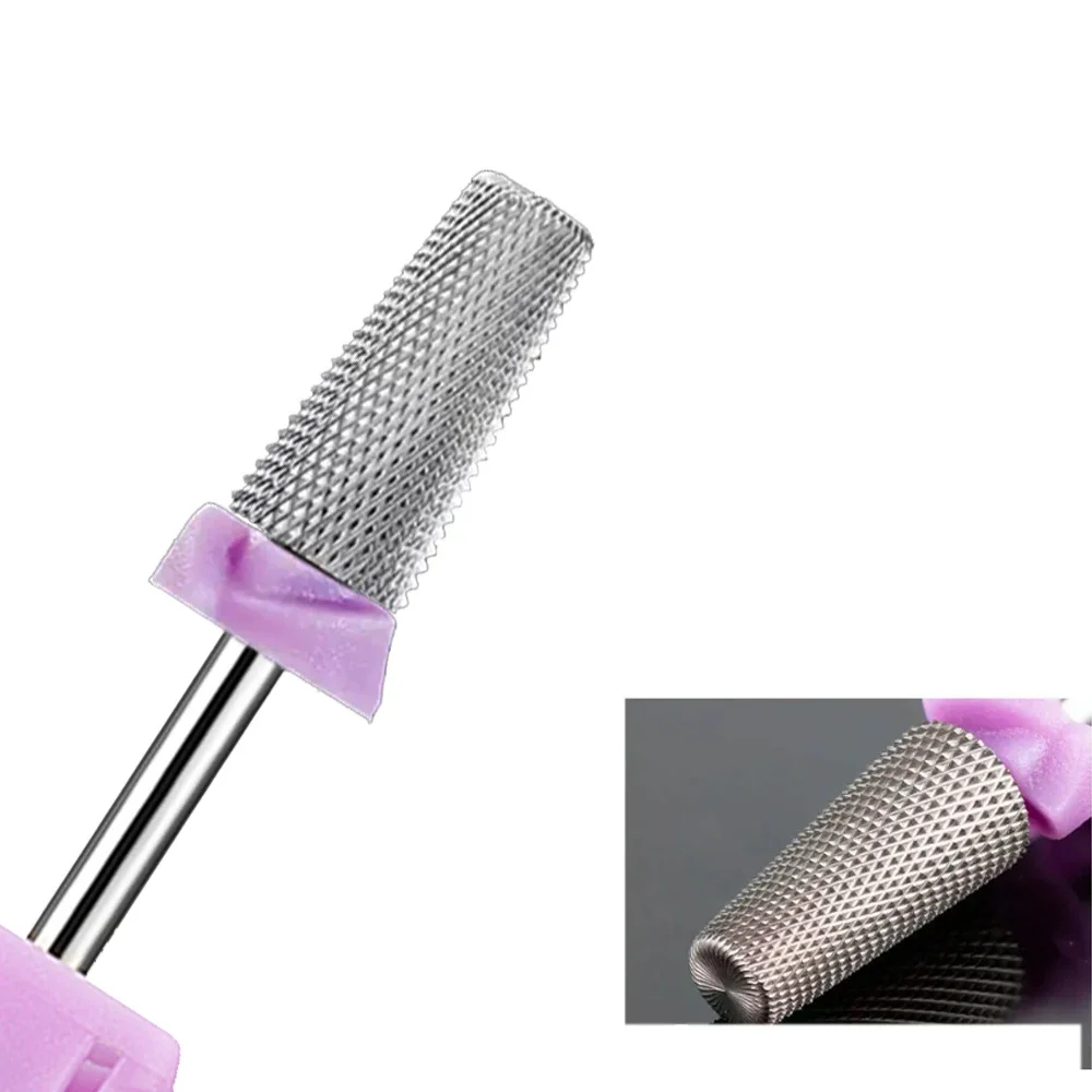 Brocas de uñas 2XF 5 en 1, fresa eléctrica giratoria de cerámica para manicura, herramientas quitaesmalte en Gel, 1 ud.