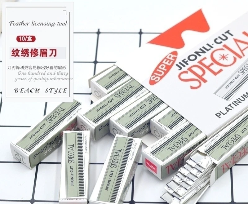 10/100 szt. Nożyczki do brwi, golarka do twarzy, narzędzia do depilacji, trymer, usuwanie włosów, stal nierdzewna, damskie brzytwy