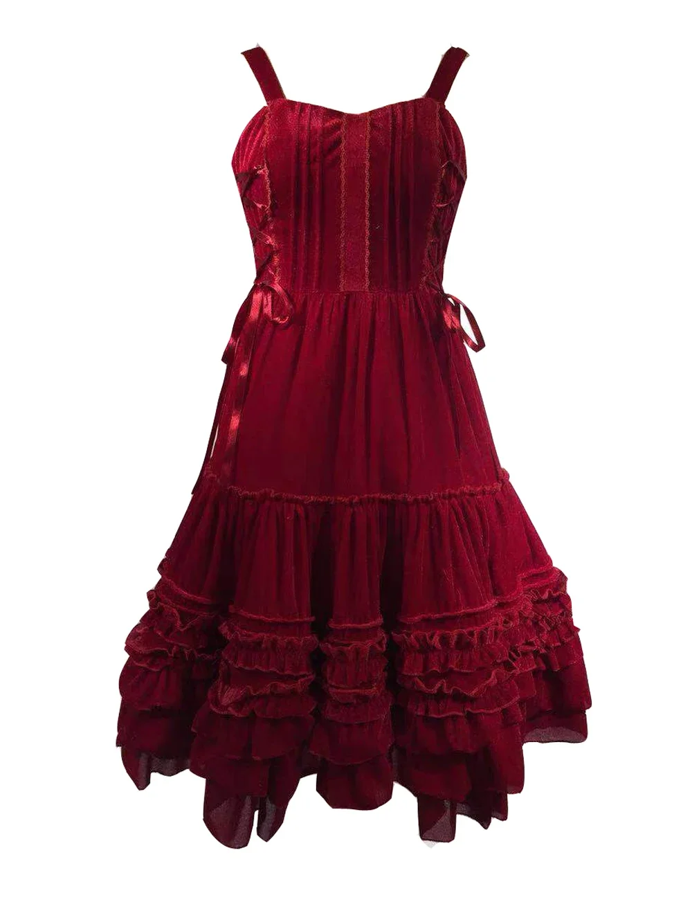 

~Garden Waltz 1.0 Burgundy Autumn Winter Lolita JSK by Tiny garden