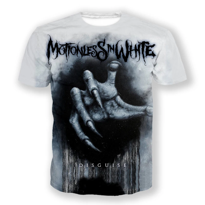 New Men Clothing Motionless In White 3D Printed O Collar Short Sleeve T-Shirt Fashion T Shirt Sporting Hip Hop Summer Tee Top L5