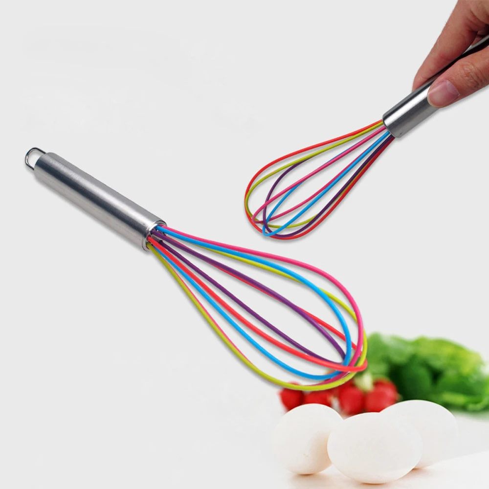 Kitchen Premium Silicone Whisk With Heat Resistant Non-Stick Silicone Whisk Cook Kitchen Accessories Gadgets Egg Beater Baking