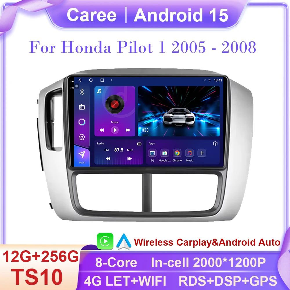 

For Honda Pilot 1 2005 - 2008 Car Mulltmedia Video Player GPS Android Intelligent System Carplay WiFi DSP IPS Stereo WIFI+4G BT