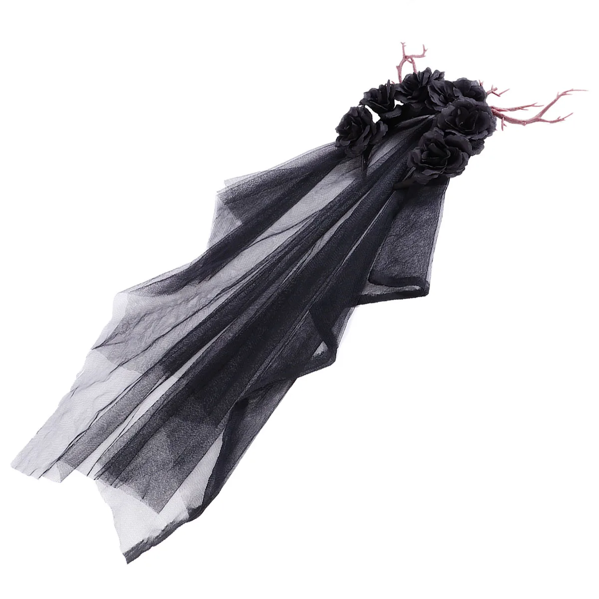 

Halloween Branch Antler Flower Headband Lightweight Artificial Flower Clip Carnival Party Accessory Halloween Decoration