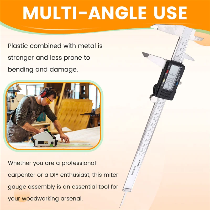 

A84X-200Mm Electronic Digital Caliper Dial Vernier Caliper Gauge Micrometer Measuring Tool Digital Ruler