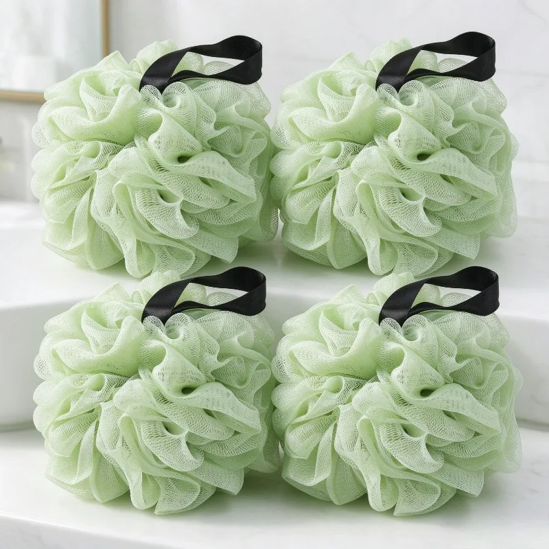 4PCS Gentle Cleaning Soft Shower Mesh Foam Sponge Exfoliating Body Scrub Scrub Bath Bubble Ball Skin Care Accessories