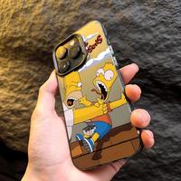 Cartoon The Simpsons Phone Case for Apple iPhone 15 Pro Max 16 Pro 14 Pro 13 12 11 Pro Max 14 Plus Color Silicone Shell