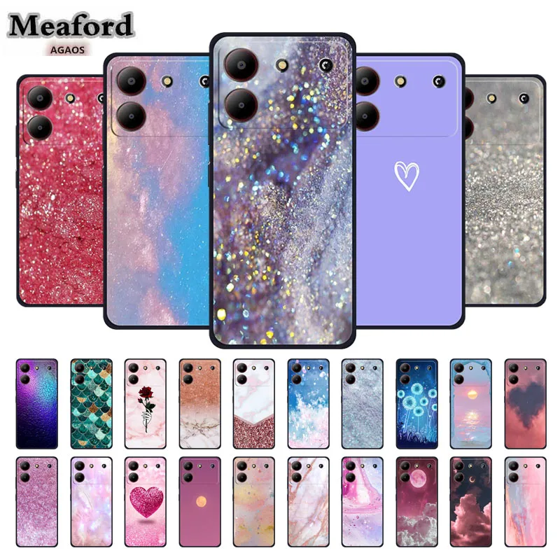Image of Schwarze Hülle für ZTE Blade A54 A 54 5 4, Silikon, weiche TPU-Rückseite, bunte Mode-Coque für ZTE Blade A34 A 3 4 Capas