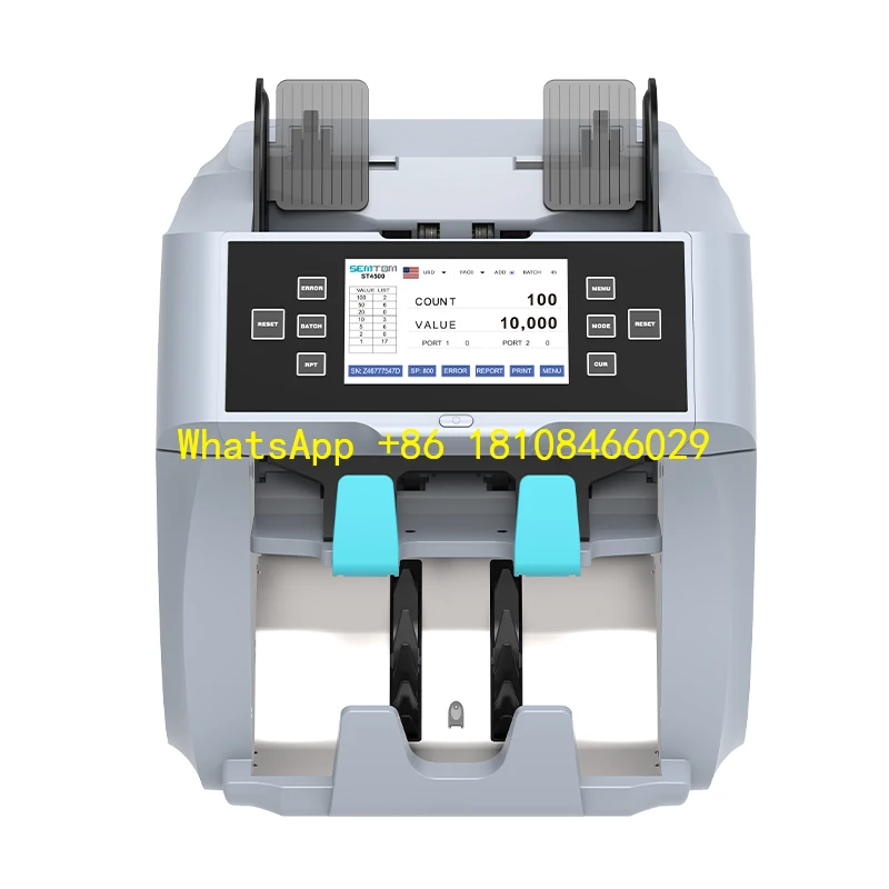 عداد العملات الفعال والفرز بجيبين و2 CIS آلة عد النقود ذات القيمة المختلطة للأوراق النقدية #1