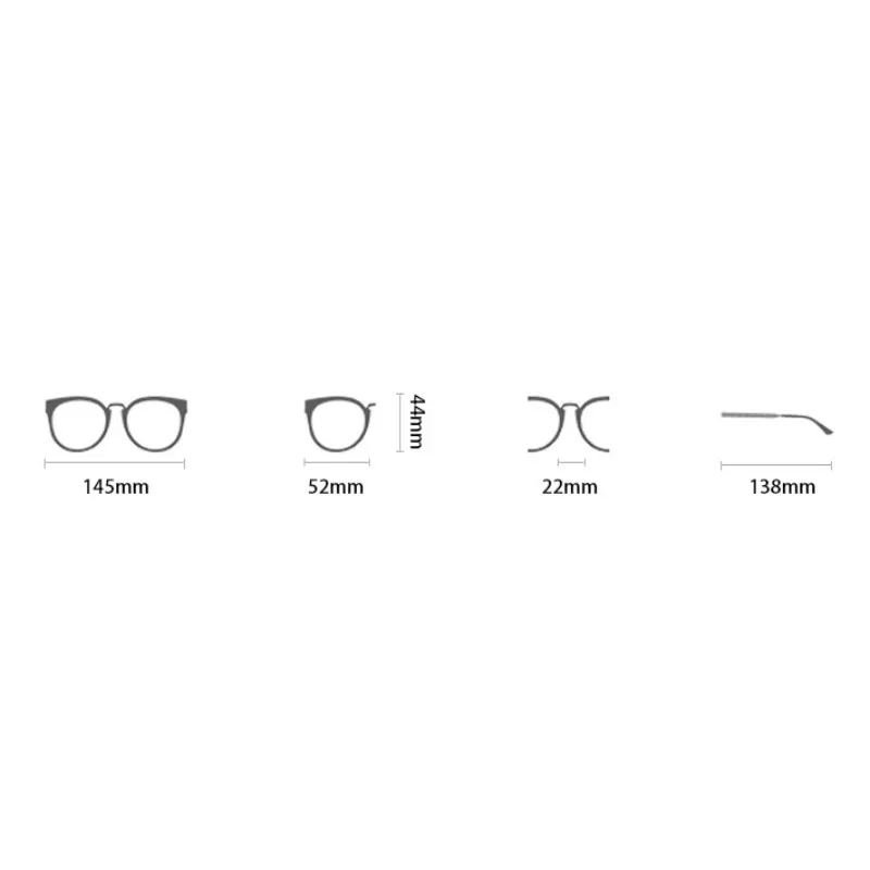 Rechteckige Business-Brille mit Halbrahmen, photochrome Anti-Strahlungs-Brille – Detail 10