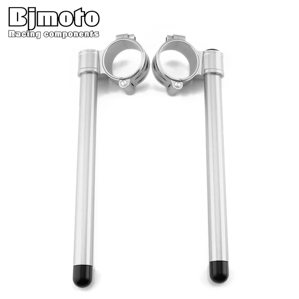 55mm CNC Clip On Fork Handle Bar 22mm 7/8\'\' Motorcycle Handlebar Clip-Ons Racing Adjustable For BMW Honda Yamaha