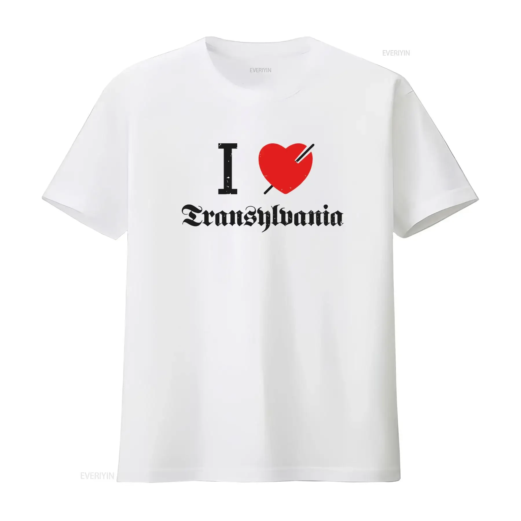 T-shirt « I Love Transylvania » – Design Dracula, Vampires et Silence de Roumanie – Style Décontracté Vintage Lavé pour Fans – Vêtements de Créateur pour Homme