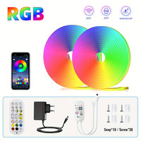 RGB LED Waterproof Neon Strips with APP & Remote, Smart WIFI Works with Alexa, Adjustable Brightness For Indoor And Outdoor Use