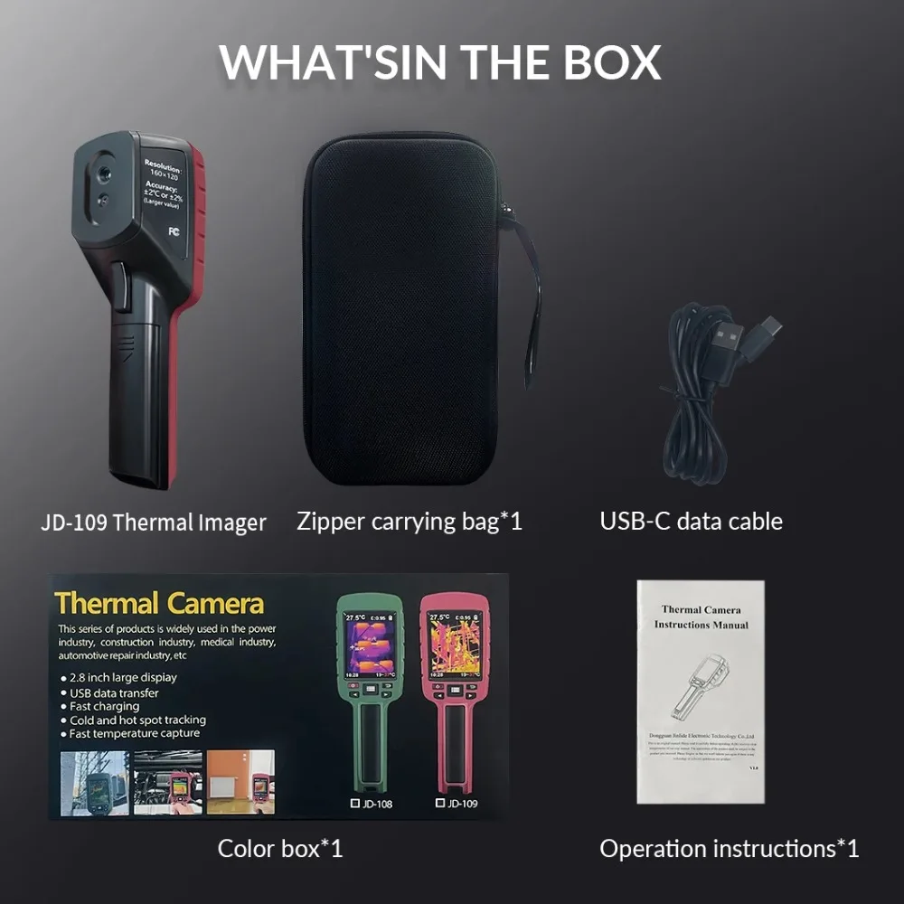 Professional Industrial Infrared Thermal Imager 20-440℃ HD Laser Thermographic Camera for PCB Pipeline Detection Repair