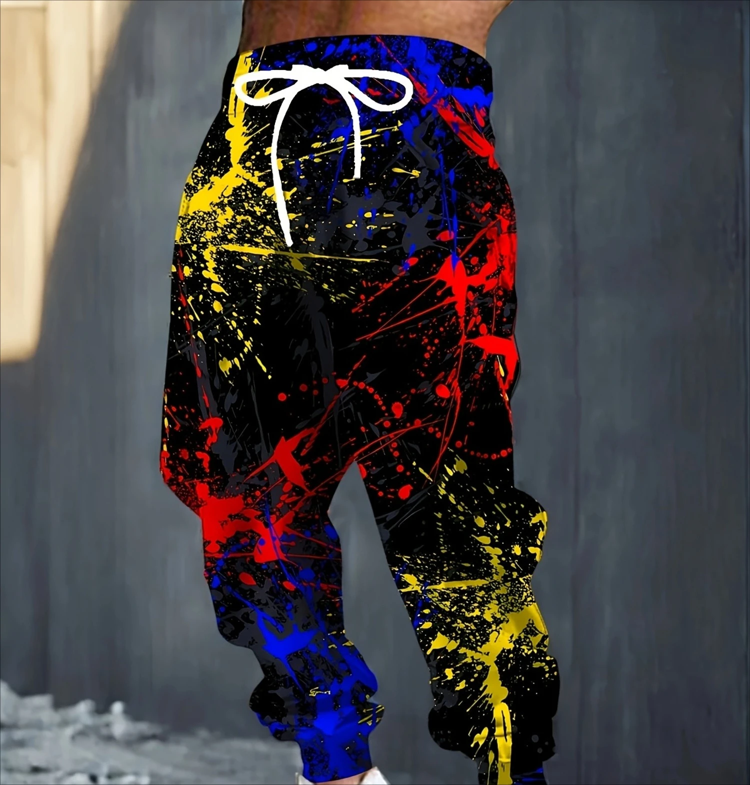 

2026 Hot Selling Fashion Cool Graffiti Pattern 3D Printed Pants Harajuku Men's Outdoor Street Wear Hip-hop Loose Pants Large