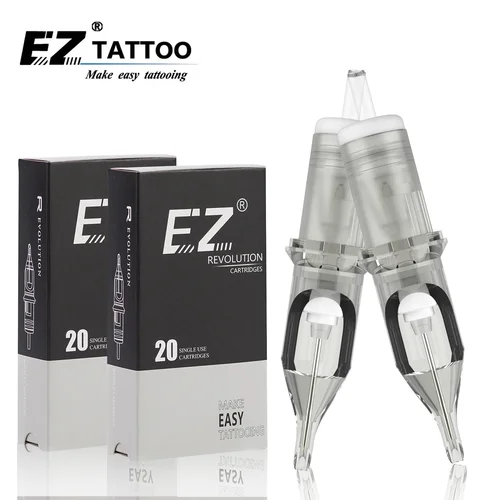 Cartucho Revolution para agujas de tatuaje EZ, revestimiento redondo # 10 (aguja de 0,30 mm) RC1003RL RC1005RLRC1007RL RC1009RL RC1014RL 20 unids/lote