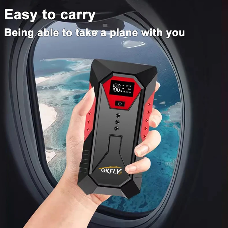 GKFLY 3000A Awaryjny rozrusznik samochodowy, przenośny elektryczny booster do pojazdów w sytuacjach awaryjnych, ładowarka wysokoprądowa do wzmacniania napięcia. — zdjęcie 6