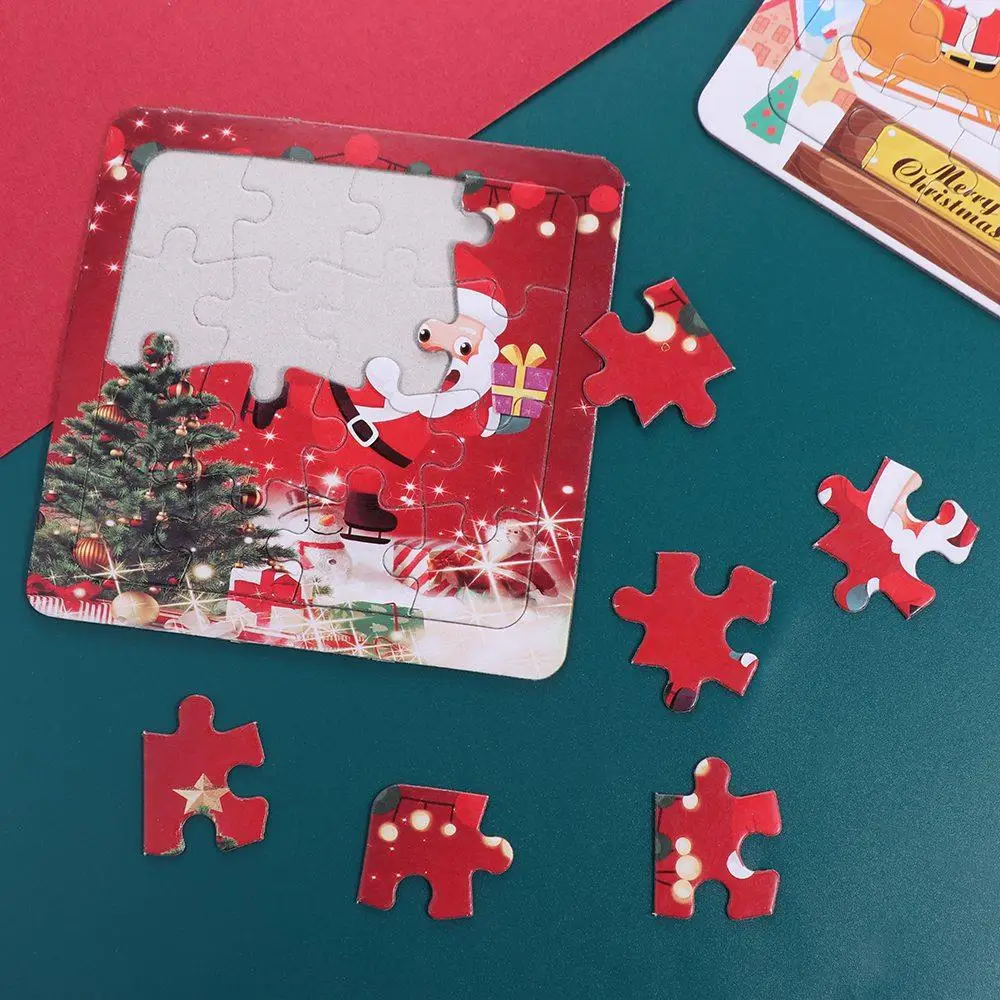 

Christmas Christmas Puzzle Toys Handmade Puzzle 3D Toys Santa Claus 3D Puzzle Paper Assembly Cartoon Jigsaw Puzzles