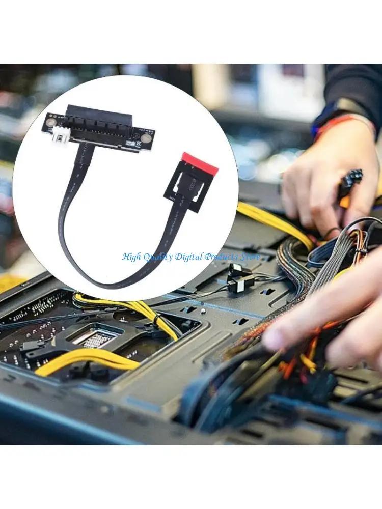 

U2JE 270° Bend Interfaces to PCIE 4X Adapter Extension Wire for Expanding