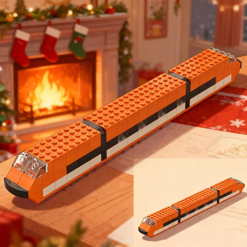 136pcs MOC Stadstreinen Tgv Sud Est Model Bouwstenen Architectuur DIY Creatieve Kerstcadeaus Onderwijs Idee Speelgoed Baksteen Kinderen