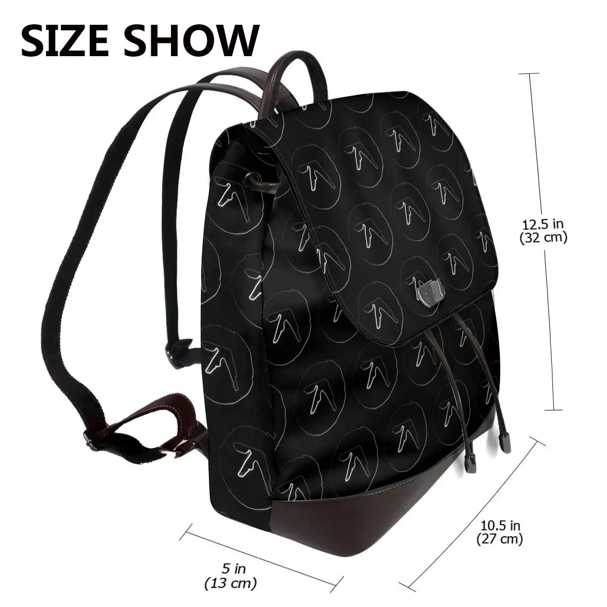 Aphex Twin Creative Y2K Logo Bookbag School Student Bags Hiking Travel Daypack for Women Fashion Derma Backpack