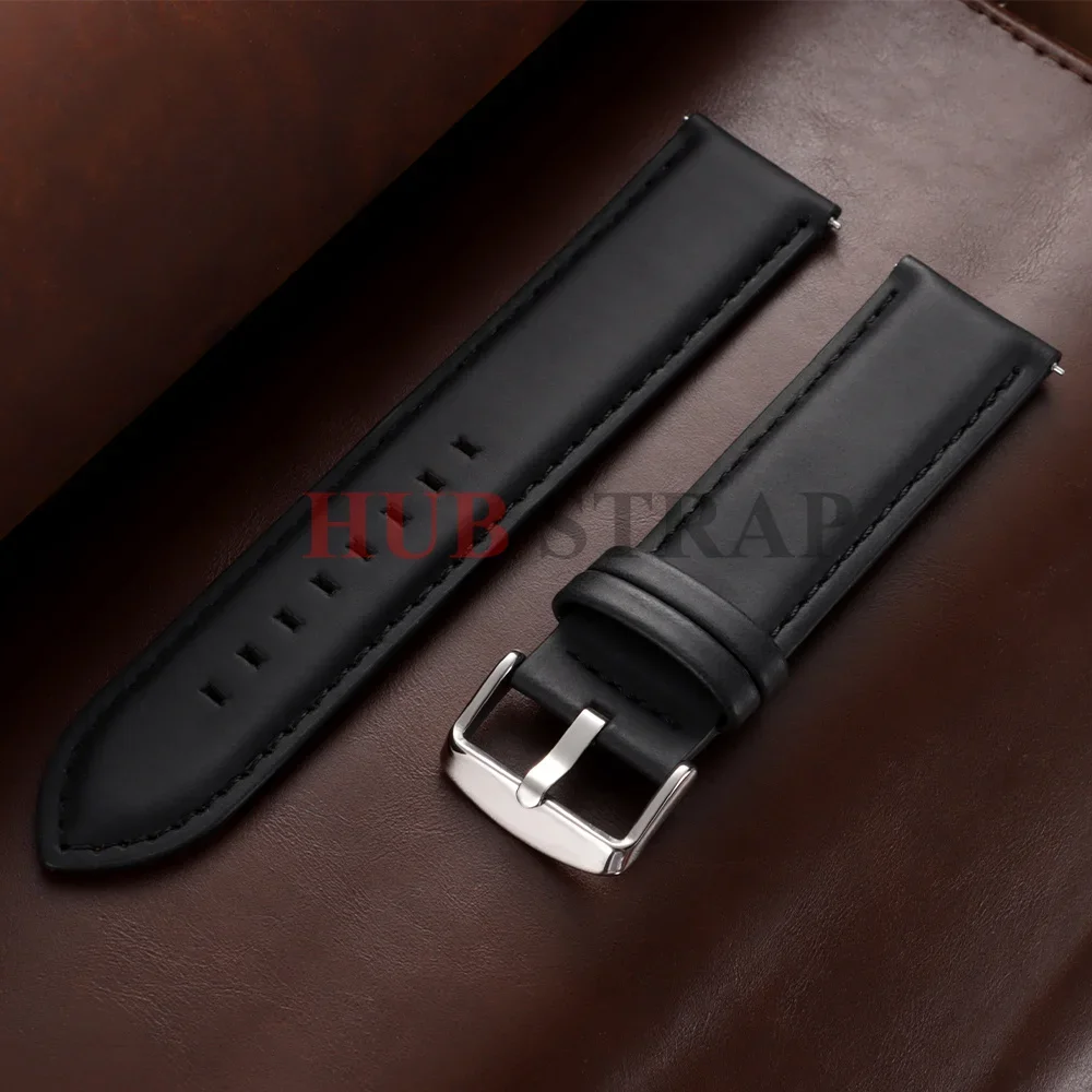 18mm 20mm 22mm Schnellverschluss Echtleder-Uhrenarmband für DW für Omega Schwarz Braun Rot Dornschließe Uhrenzubehör – Detail 18