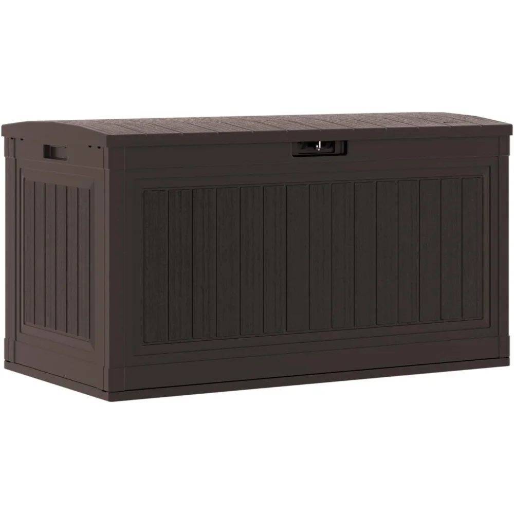 Large Deck Box Storage Container 80 Gallon Capacity Outdoor Organizer Durable