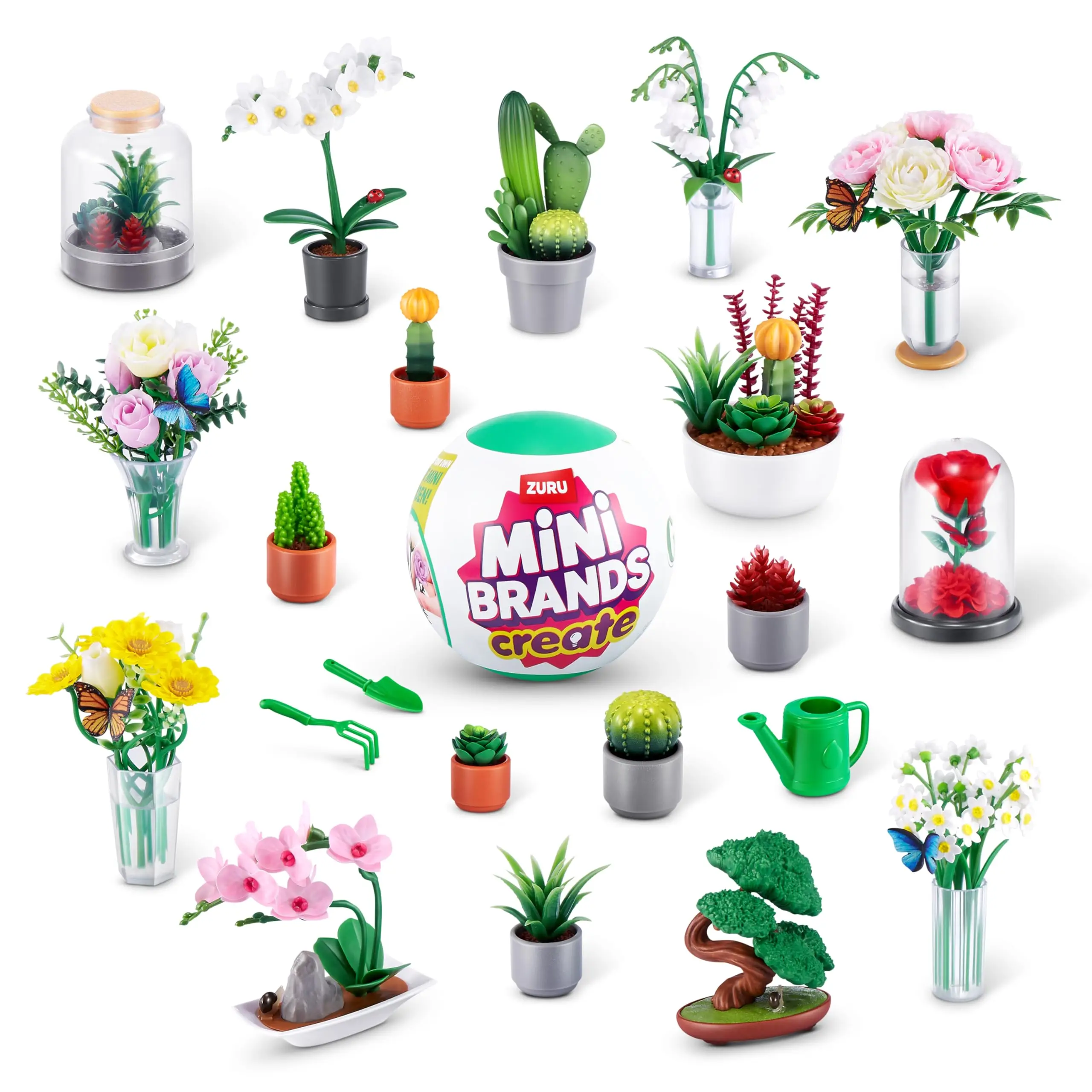 Zuru Mini Merken Creëren Tuin Capsule Mini Botanische Verzamelobjecten Verrassing Mysterie Blinde Bal Miniatuur Speelgoed Geschenken Voor Kinderen