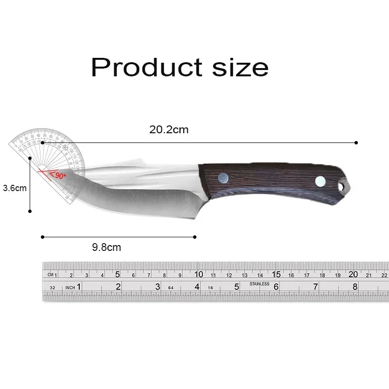 Kitchen Knife Boning-Knife Cooking Chef Knives Handmade Forged-Knife Meat Cleaver Stainless Steel Butcher-Knife With Sheath