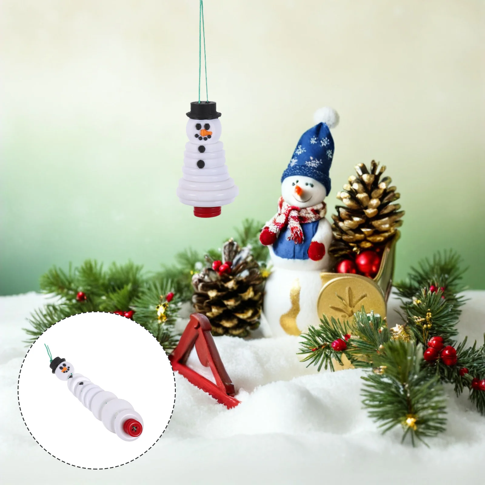 

Christmas Tree Hanging Ornaments Diy Button Snowman Craft Kit Holiday Decor For Christmas Party Favors - Winter