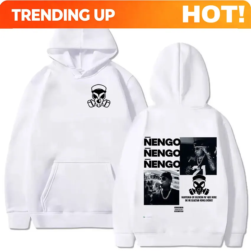 Rapper Nengo Flow Real G4 Life Tour 2025 Album Merch Hoody Mens Vintage Oversized Sweatshirt Fashion High Quality Fleece Hoodies