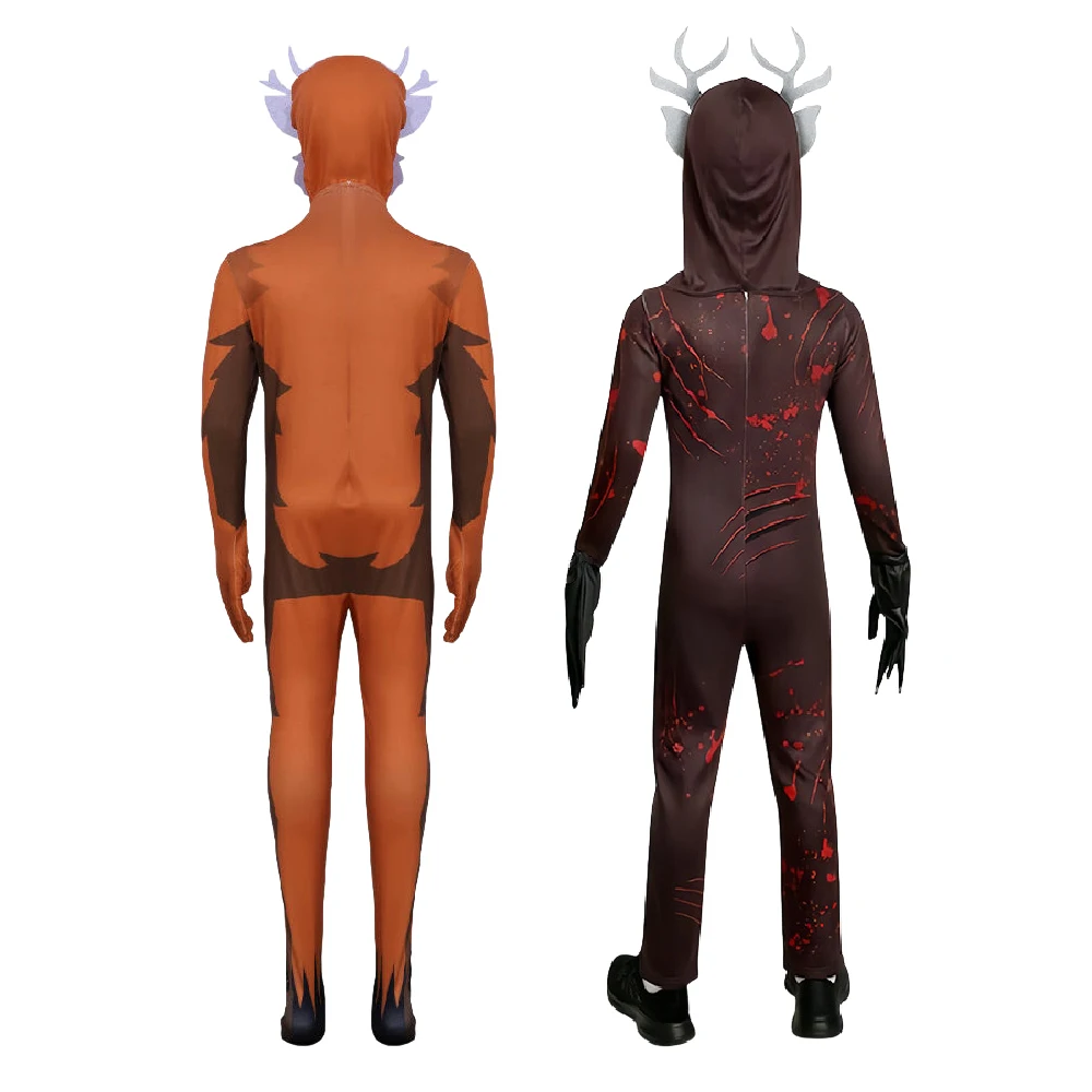 أزياء الهالوين إلك ليالي في الغابة الغزلان للأطفال أزياء تنكرية لحفلة بومة الغزلان 99 ليلة لعبة رعب الغابات مجموعة أزياء لعب الأدوار #5