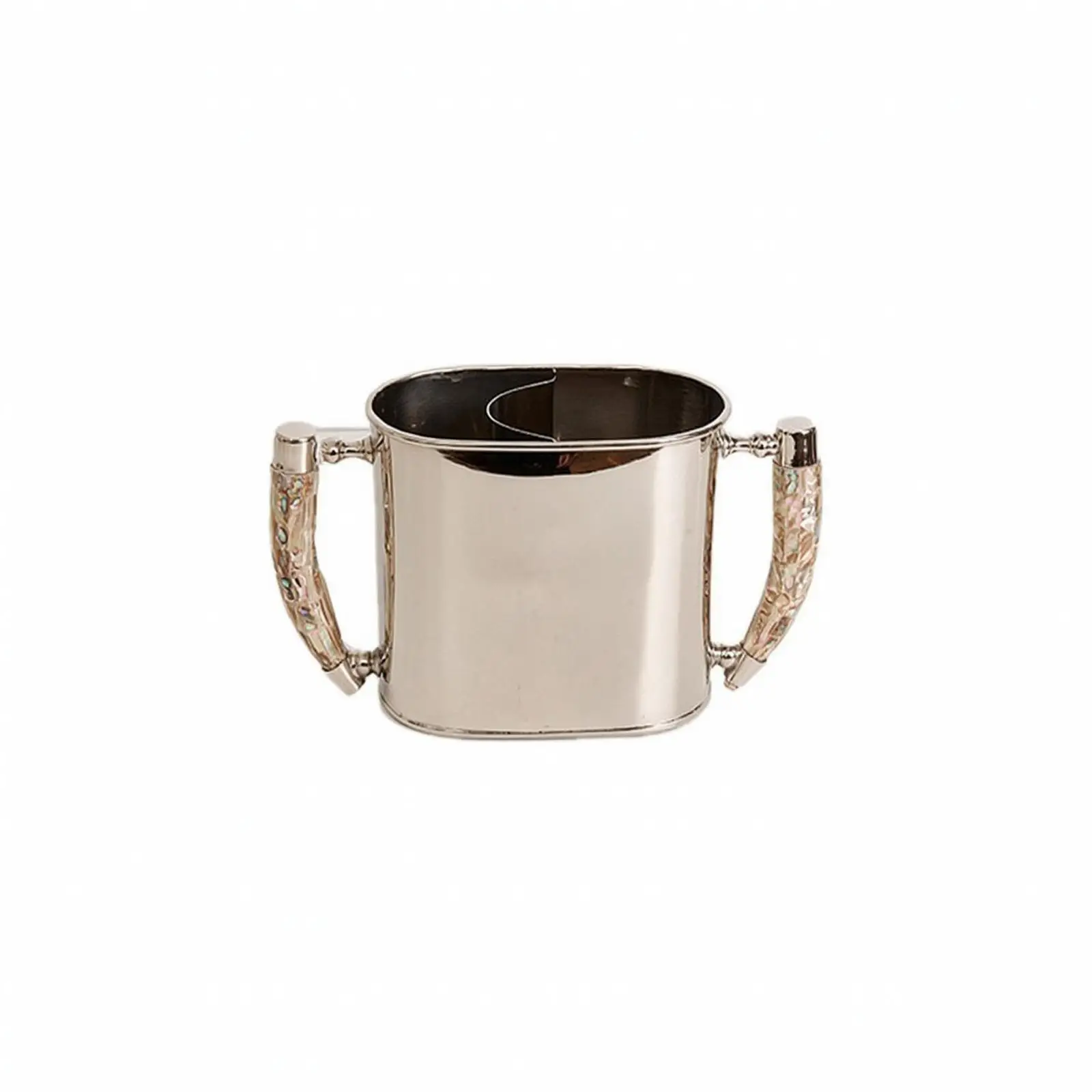 Decorative Ice Bucket with Handles Round Drink Chiller for Cocktail Night Dinner Party Bar Styling Copper Iron