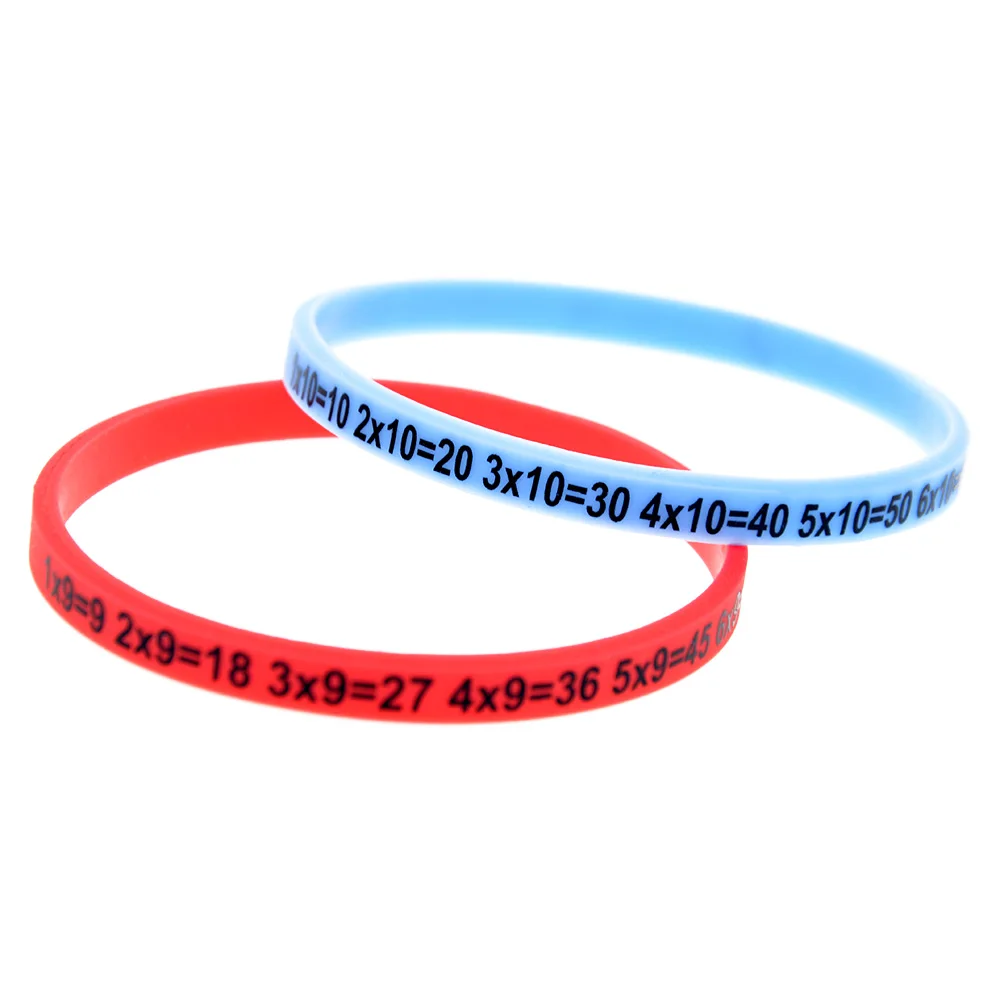 120 Stück lustige Silikonarmbänder mit Multiplikationstabellen, ein unverzichtbares Lernwerkzeug für Mathematik, pädagogisches Armband für Schüler, in verschiedenen Farben. – Detail 6