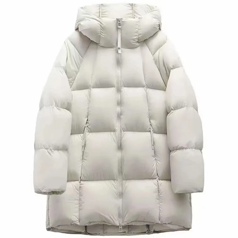 

High Quality Down Cotton Jacket Women's Parkas Winter 2025New Long Warm Cotton Padded Coat Hooded Outwear Korean Female Overwear