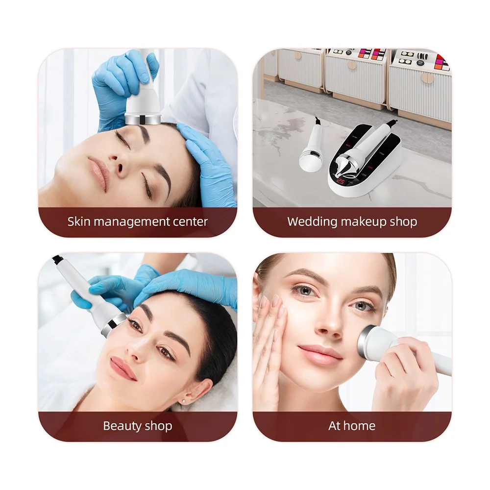 Ultrasound Skin Care Beauty Machine High Frequency Face Eye Massager Face Lifting Facial Clean SPA Ultrasonic Beauty Device