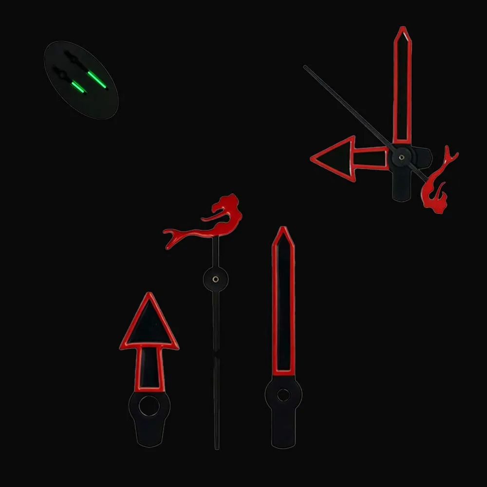NH35 hands luminous hands Red for NH35 movement watch parts replacement parts high quality watch hands