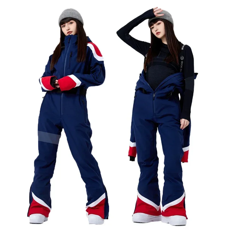 Pakaian Ski wanita 2025, Jumpsuit Snowboarding, Overall, tahan air, tahan angin, pakaian isolasi Ski, Set