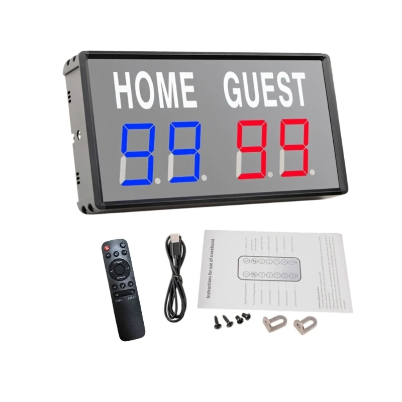Mini Portable USB Scoreboard For multiple Sport incidents With Remote Control And Adjustable Brightness LED Display 24BD