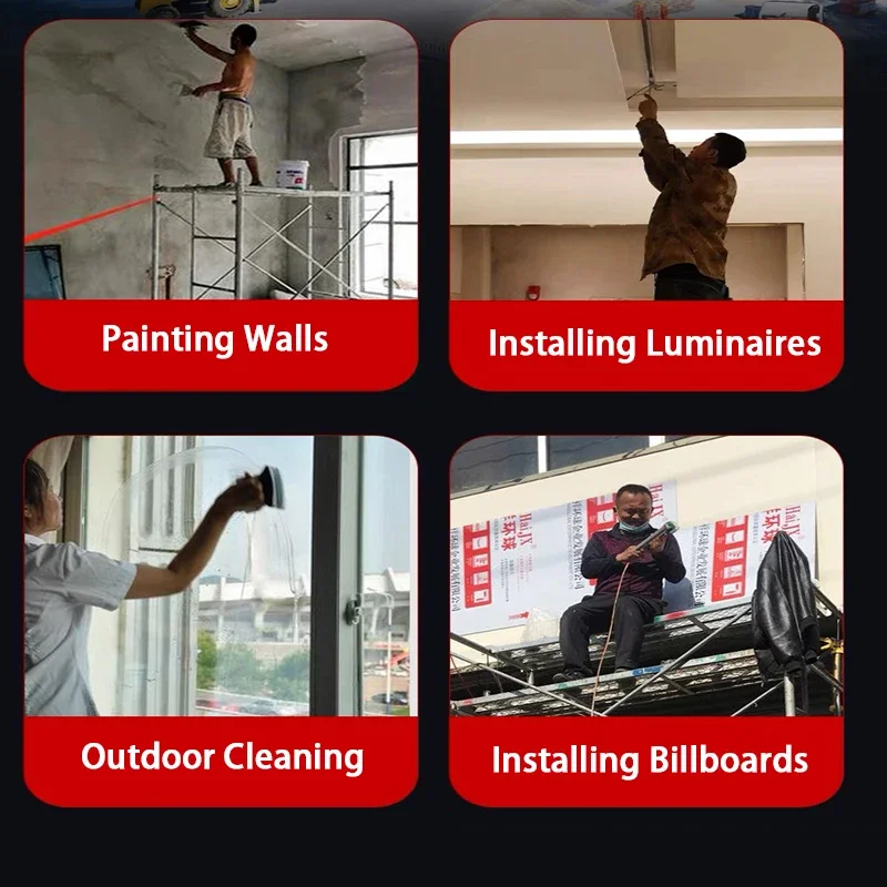 

Electric Remote Controlled Lifting Scaffolding Platform 2M Mobile Folding Multifunctional Household Safety Ladder ETL Certified