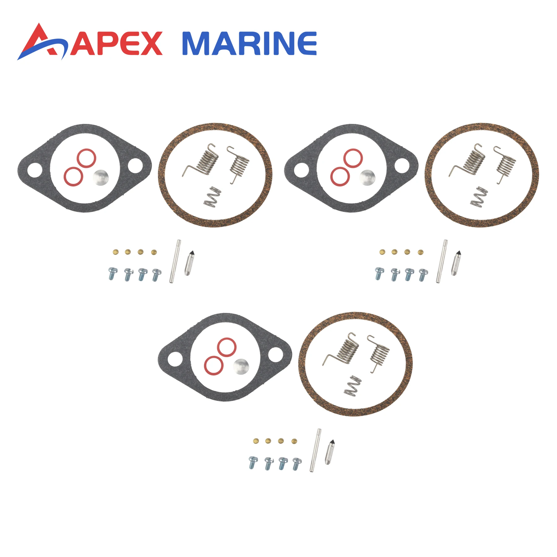 3 مجموعات 809735A1 طقم تصليح المكربن محرك القارب يناسب قوة الزئبق 2-السكتة الدماغية 75 90 95 HP محرك خارجي استبدال FK10357 #6