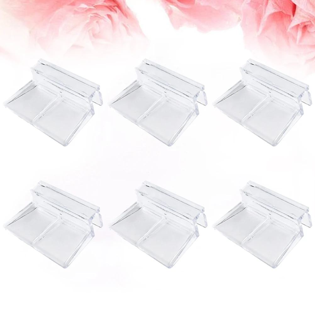 

6pcs Tank Acrylic Clips Glass Cover Holders Easy Install Aquarium Decor Fish Tank Acrylic Clips Accessories Pet Supplies