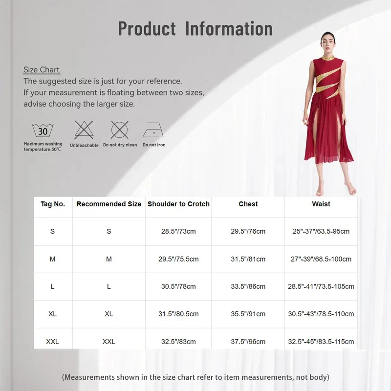 فستان رقص غنائي نسائي برقبة وهمية بدون أكمام مع فتحة خلفية لامعة ترتر سبليت فستان أداء المسرح زي Dancewear