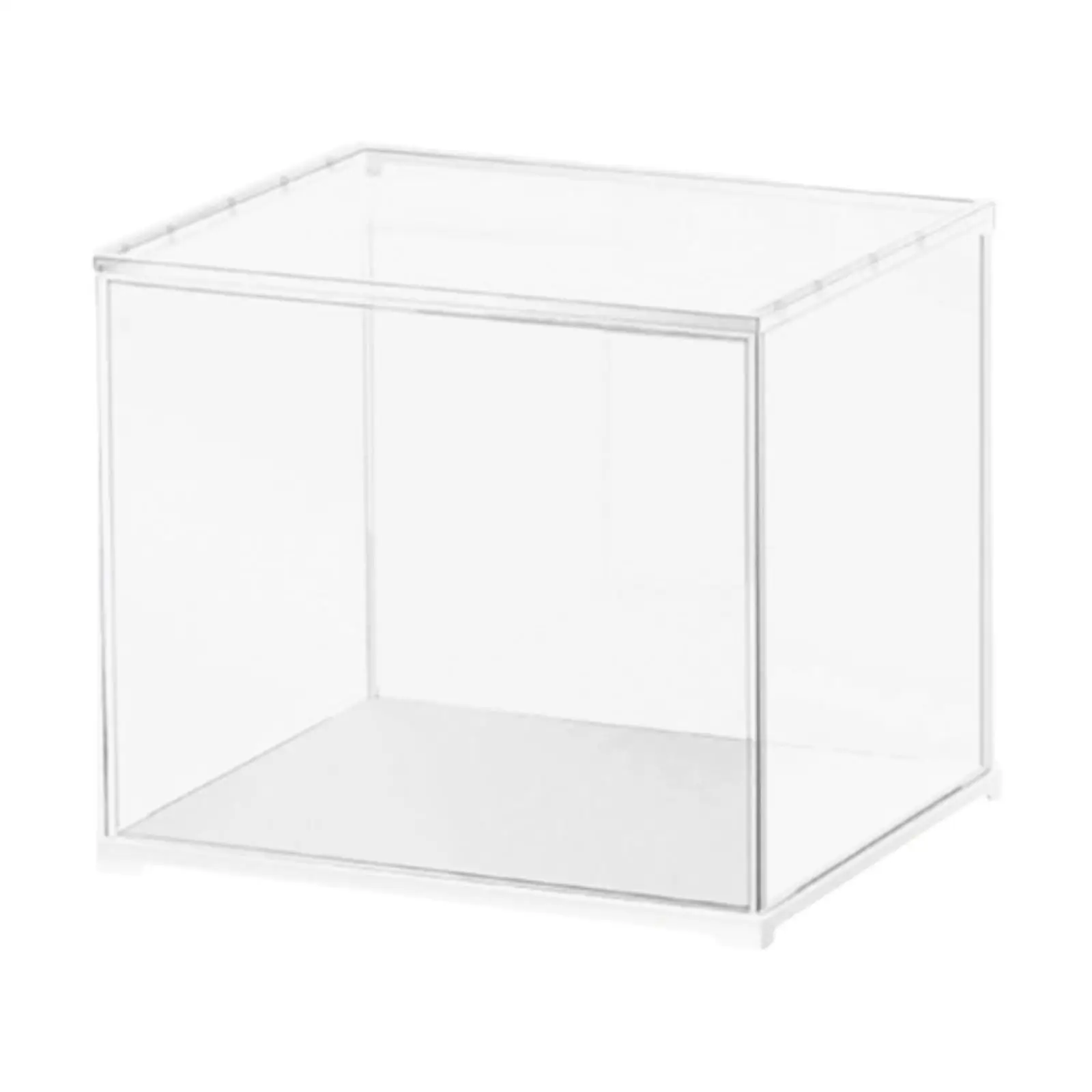 Clear Display Case DIY Miniature House Kits Dustproof Clear Multifunctional Storage Bin Model Figure Display Case for Toys