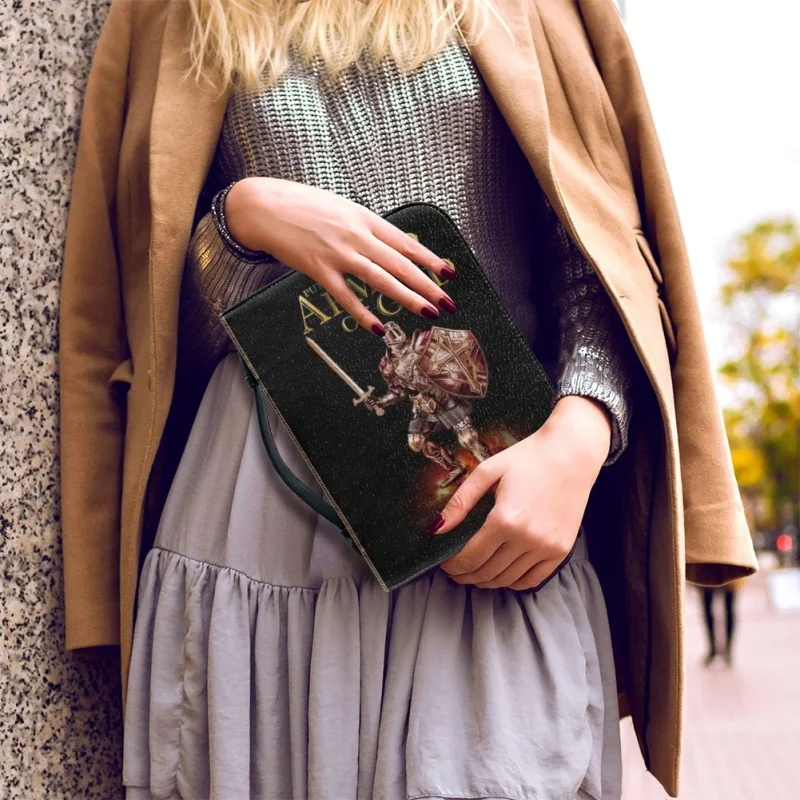 Indossa l'armatura completa di dio, borsa per la bibbia in pelle con stampa di regali personalizzati borsa per libri da donna con Design incrociato