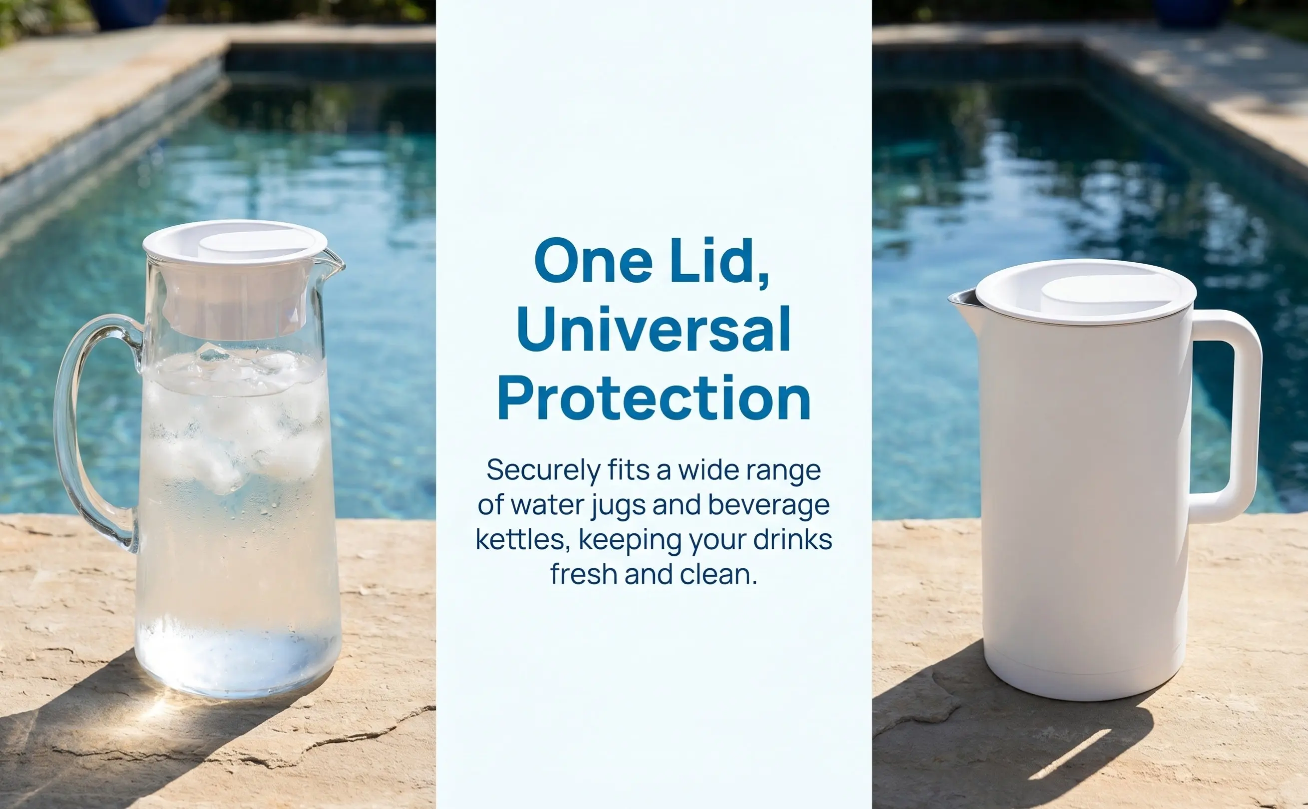 2Pcs Plastic Water Jug Lids Replacement Pitcher Lid Airtight Seal Spill Proof for Glass Carafe Kettle Cup Cover