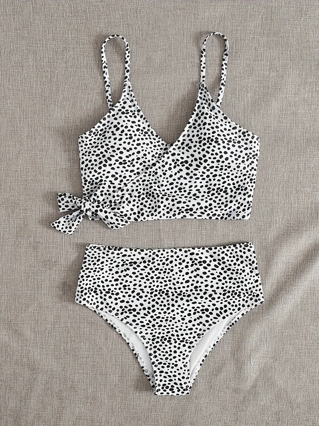 مثير عبر التفاف ملابس السباحة عالية الخصر بيكيني 2025 النساء المايوه نقطة السباحة ثوب السباحة البرازيلي البيكينيات مجموعة Mujer Biquini