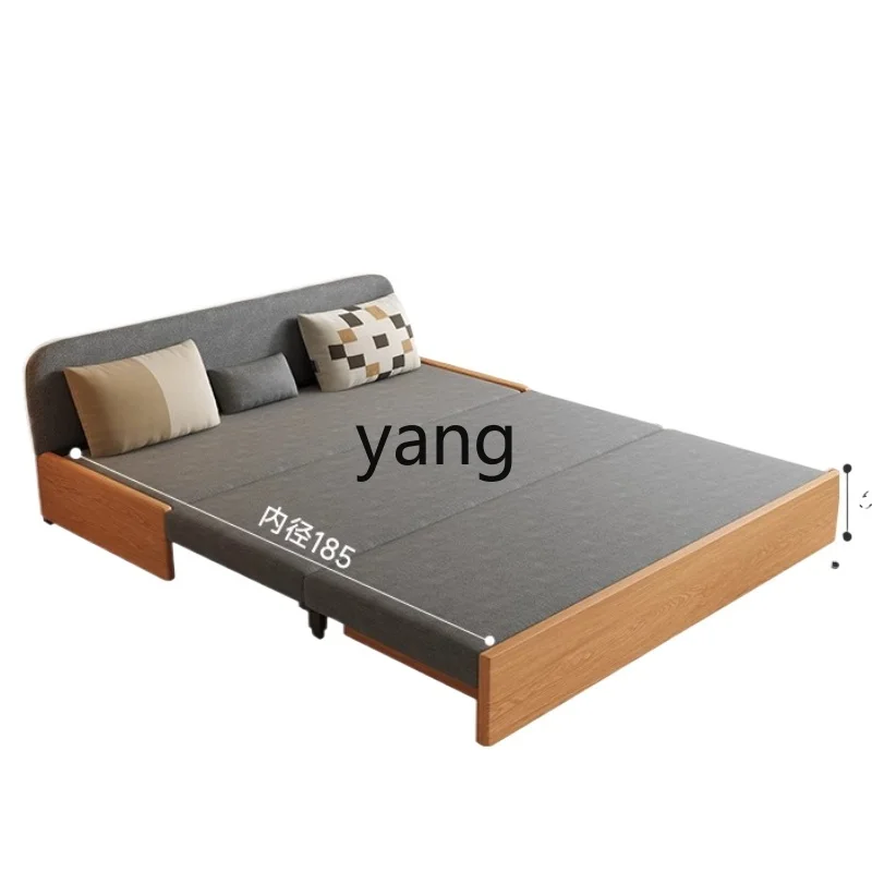 

LTT solid wood sofa bed adjustable folding retractable sitting and lying room small apartment storage sofa