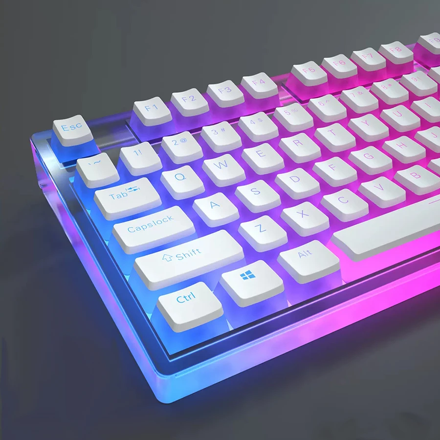 104ปุ่มพุดดิ้ง Keycaps OEM โปรไฟล์ Double Shot PBT Backlight Keycaps สำหรับแป้นพิมพ์ Cherry Mx Switch