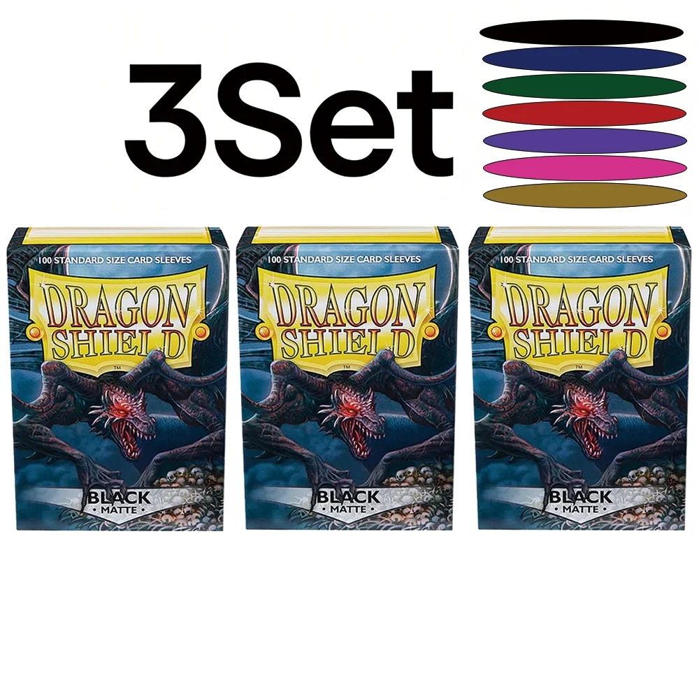 

3Set 66x91mm Matte Dragon Shield Cover Game Cards Protector for MTG PKM/Star Reals Board Games Cards Protector Cover